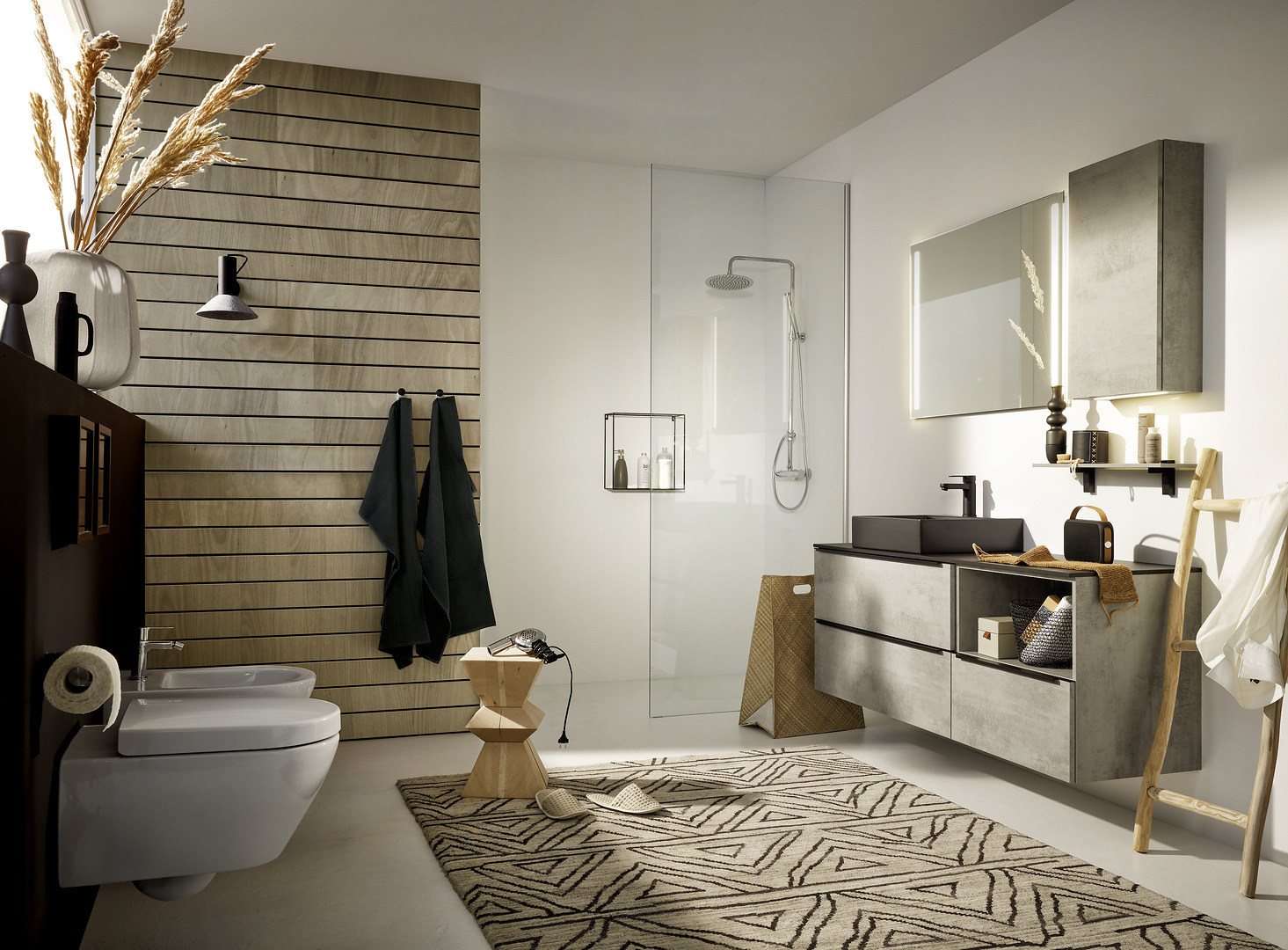 Baño clasico madera